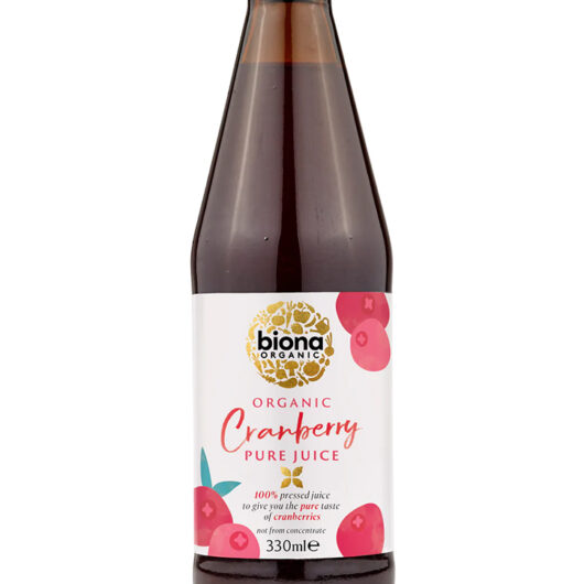 Biona Organic Cranberry Juice - 100% Pure - 330ml