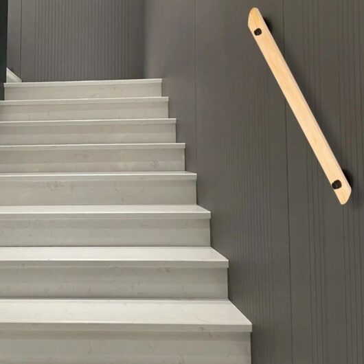 Stair Handrail Solid Wood Staircase Grab Wall Rail Bannister Safe Railing 1m