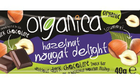 Organica Hazelnut Nougat Dark Chocolate Bar - 40g